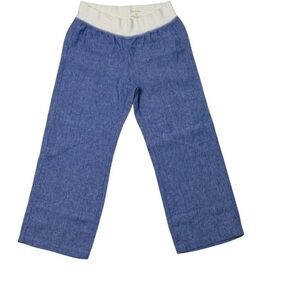 Lilly Pulitzer Blue with White Waistband Palazzo Pants Size Medium